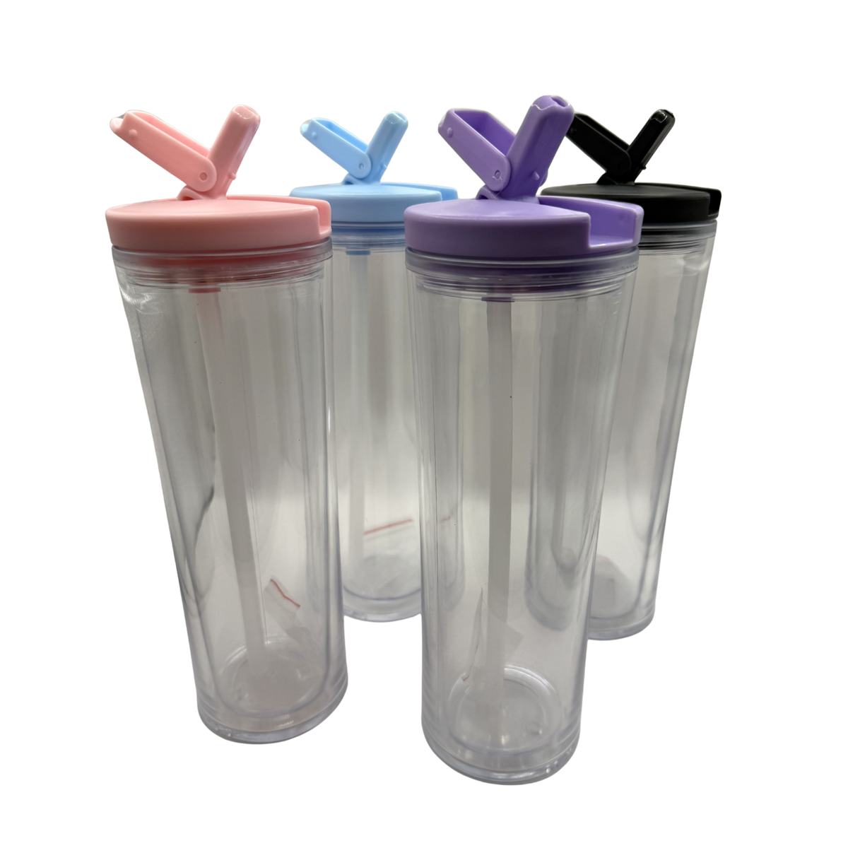 Snow Globe Drink Bottle (Flip Straw)